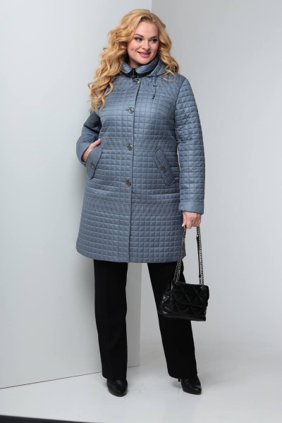 Полупальто Shetti 2054 серо-голубой - фото 2