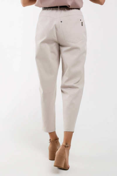 Брюки чиносы укороченные с высокой талией из хлопка Madech 21175 светло-бежевый - фото 5