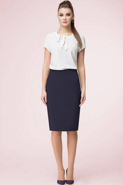 Юбка LeNata 11988 синий - фото 1