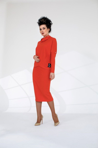 Джемпер, юбка ElPaiz NEW 762 оранжевый - фото 2