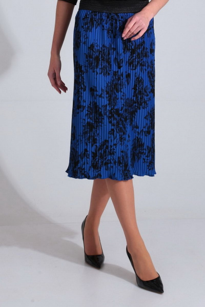 Плиссированная юбка миди из трикотажа с резинкой на поясе AXXA 3006 - фото 5