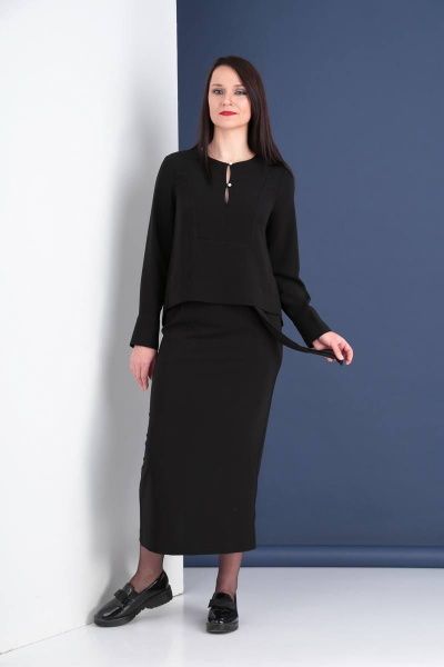 Блуза и юбка комплект из текстиля для комфортного образа Ma Vie М591 - фото 3