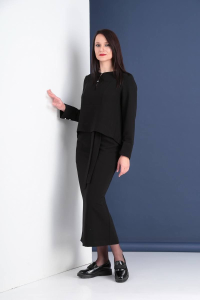 Блуза и юбка комплект из текстиля для комфортного образа Ma Vie М591 - фото 2