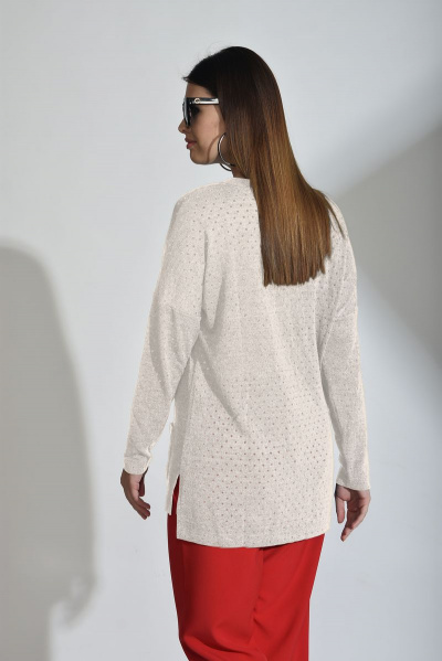 Джемпер Anelli 426 белый - фото 4