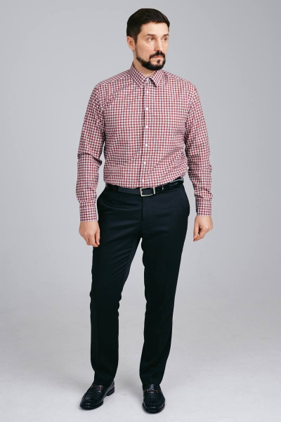 Рубашка Nadex 01-061811/404_170-176 красно-белый - фото 2