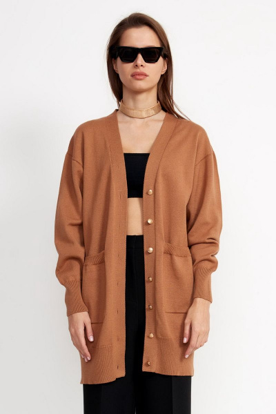 Кардиган Favorini 31966 шоколад - фото 3