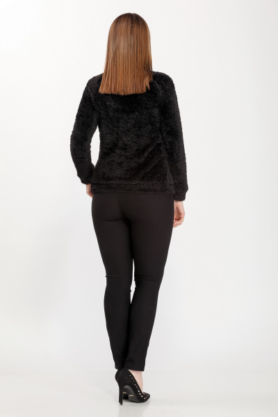 Джемпер с кружевом на каждый день из вязаного материала, 63 см Медея и К 1967 черный - фото 2