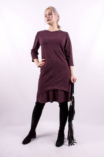 Платье А-силуэта с фигурным низом и воланом Mita ЖМ1120 - фото 1