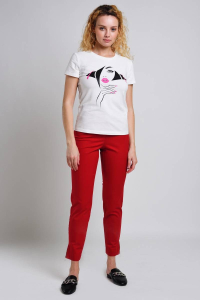 Хлопковые брюки 7/8 с фигурными карманами и разрезами Femme & Devur 1567 7.12F(164) - фото 2