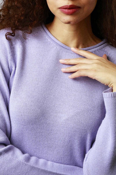 Вязаный полушерстяной джемпер с защипами и оригинальной отделкой Femme & Devur 30476 1.25F(170) - фото 4