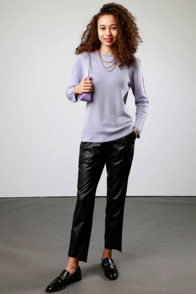 Вязаный полушерстяной джемпер с защипами и оригинальной отделкой Femme & Devur 30476 1.25F(170) - фото 2