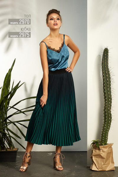 Юбка NiV NiV fashion 2975 зеленый - фото 1
