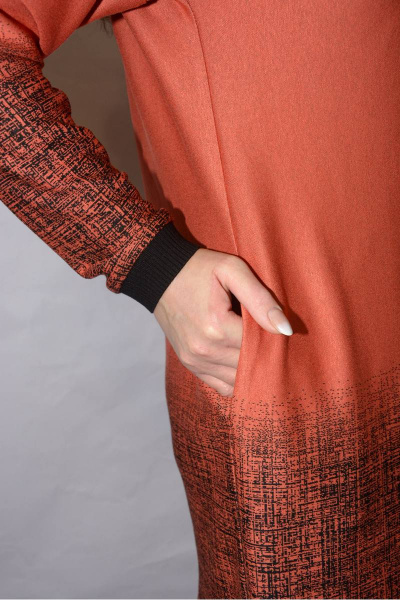 Платье из вискозы и трикотажа с рукавом 67 см и длиной 105 см Needle 390/1 - фото 4