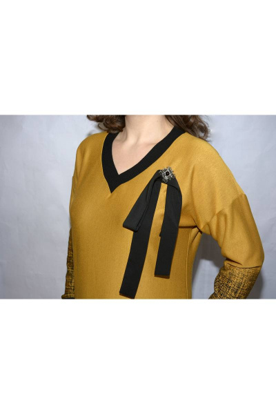 Платье из вискозы и трикотажа с рукавом 67 см и длиной 105 см Needle 390/2 - фото 3