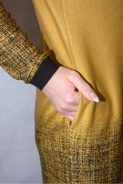 Платье из вискозы и трикотажа с рукавом 67 см и длиной 105 см Needle 390/2 - фото 4