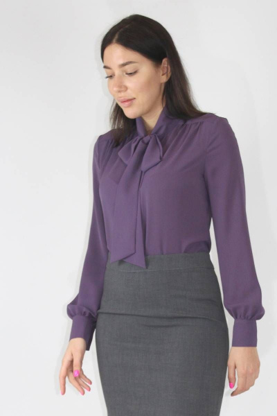 Блуза VLADOR 500616 пыльно-сиреневый - фото 7