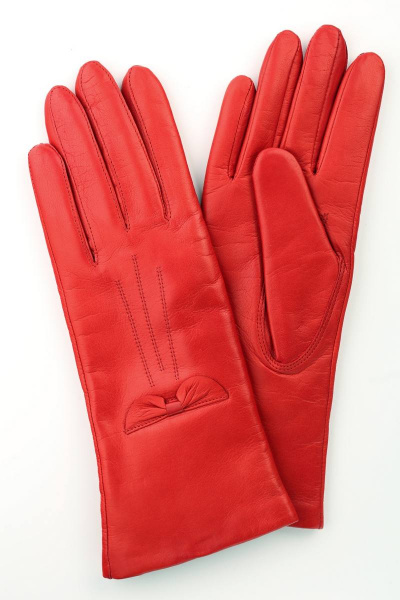 Красные овчинные перчатки с шерстяной подкладкой ACCENT 822р красный - фото 2