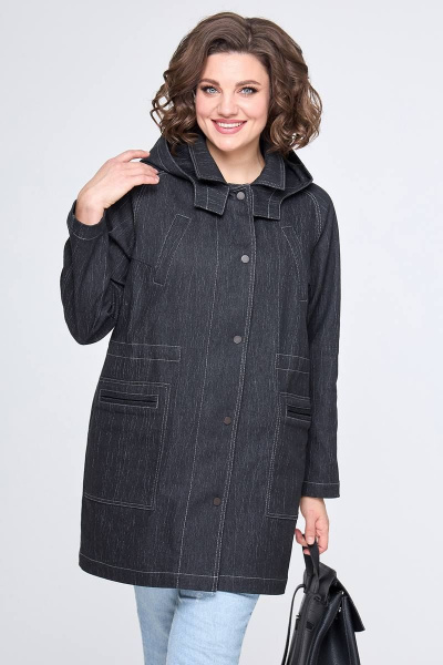 Куртка прямого силуэта из джинсовой ткани для casual Zlata 4406 - фото 2