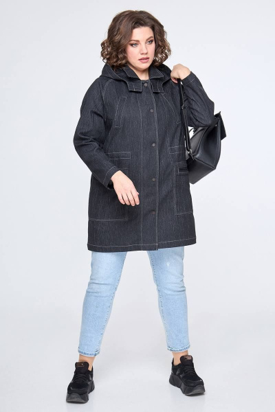 Куртка прямого силуэта из джинсовой ткани для casual Zlata 4406 - фото 1