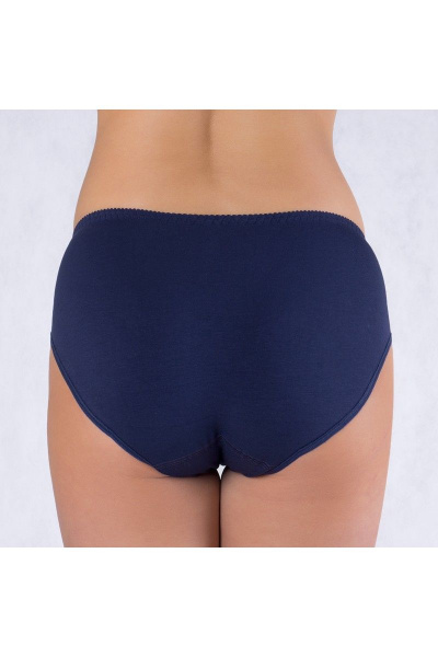 Гладкие трикотажные трусы из эластичного хлопкового полотна Verally 102-1 сапфир - фото 3