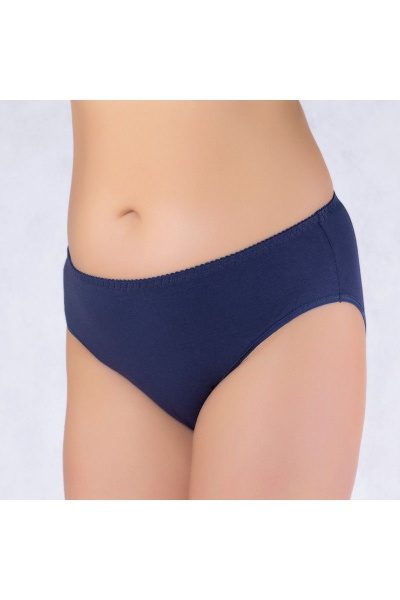 Гладкие трикотажные трусы из эластичного хлопкового полотна Verally 102-1 сапфир - фото 2