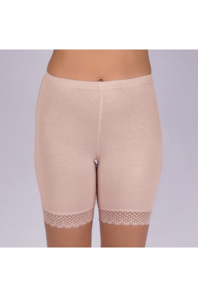 Панталоны из трикотажа с кружевными нижними срезами Verally 169-4 серебристый_пион - фото 2