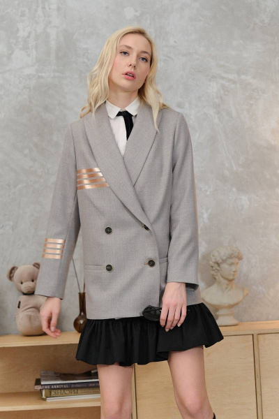 Жакет Garsonnier 1300100404 серый - фото 6