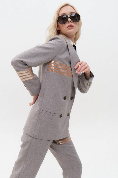 Жакет Garsonnier 1300100404 серый - фото 4