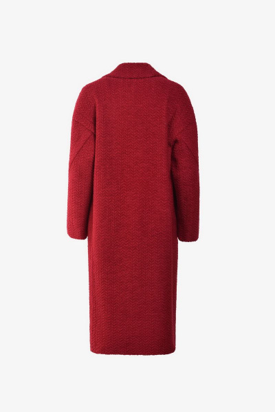 Пальто на каждый день из шерсти и пальтовой ткани, демисезон Elema 1-12053-1-164 бордо - фото 3