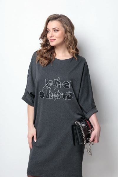 Платье Michel chic 2090 графит - фото 5