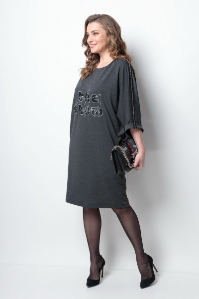 Платье Michel chic 2090 графит - фото 3