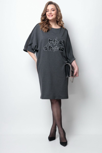 Платье Michel chic 2090 графит - фото 1