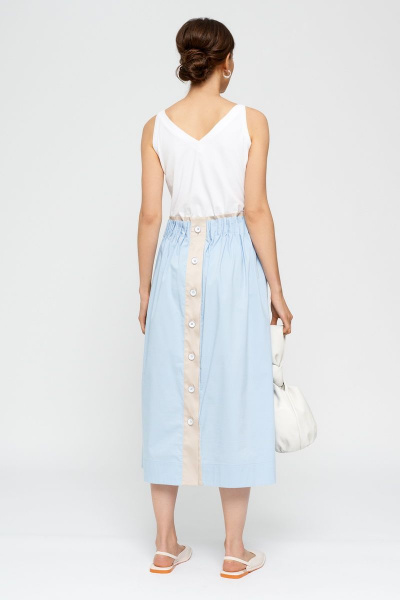 Юбка расширенная ниже колен с карманами BURVIN 7996-21 - фото 2