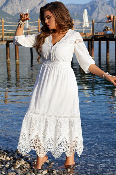 Платье Vittoria Queen 15063 белый - фото 1