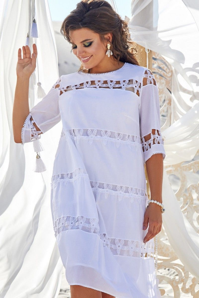 Платье Vittoria Queen 16023 белый - фото 1