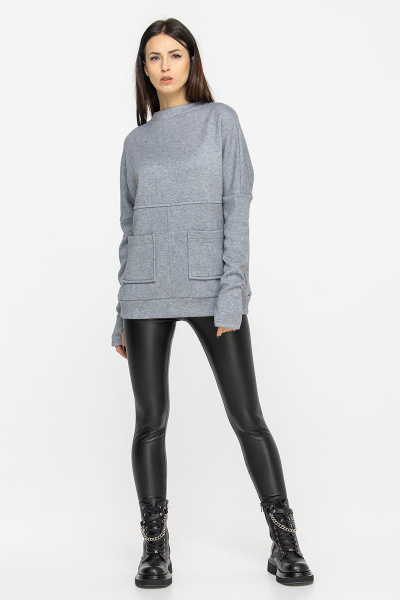 Джемпер Regina 21с1-502RG-19-0 серый - фото 5