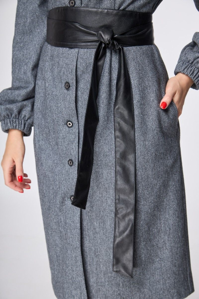 Платье Anelli 1159 серый - фото 6