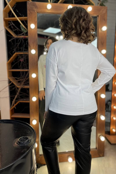 Джемпер на каждый день из хлопкового трикотажа Rumoda 2062 лаванда - фото 6