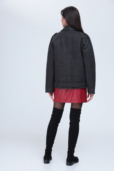 Джемпер, полупальто, юбка T&N 7195 графит-ваниль-бордо - фото 15