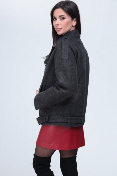 Джемпер, полупальто, юбка T&N 7195 графит-ваниль-бордо - фото 13