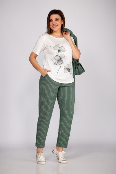 Блуза, брюки, жакет Mubliz 425 хаки - фото 4