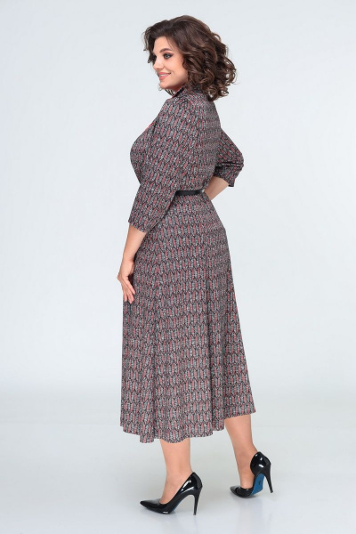 Платье ELVIRA 110-1 серо-коралловый - фото 2