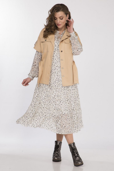 Жакет из текстиля с съемным поясом и накладными карманами Matini 4.1502 - фото 6