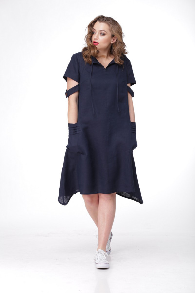 Платье MALI 470 темно-синий - фото 5