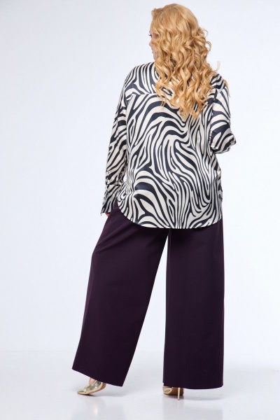 Костюм с жакетом палаццо и высокой тали. Anelli 1190 - фото 3