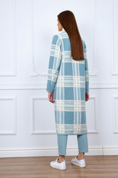 Длинный кардиган из трикотажа с накладными карманами Azzara 3097Г - фото 3