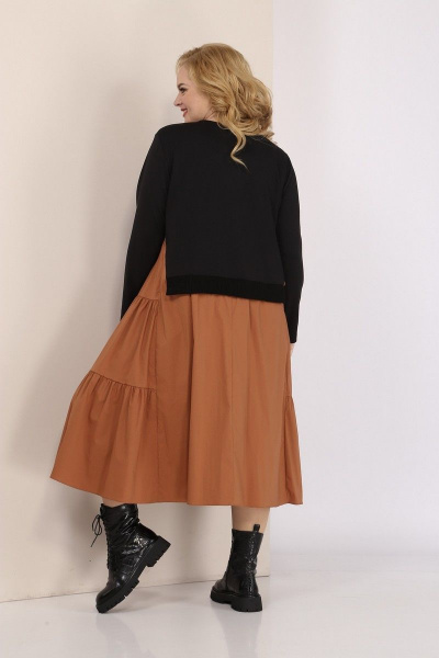 Платье SOVITA M-2210 черно-коричневый - фото 8