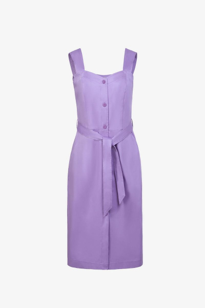 Платье приталенное из хлопка для повседневных образов Elema 5К-10978-1-164 сирень - фото 1