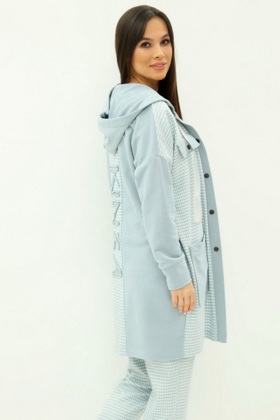 Брюки, кардиган, футболка Магия моды 1954 голубой - фото 5