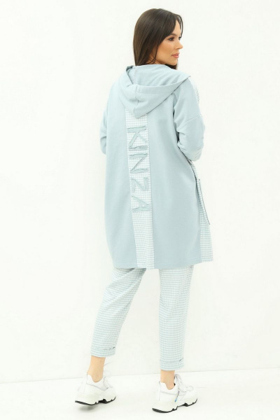 Брюки, кардиган, футболка Магия моды 1954 голубой - фото 4